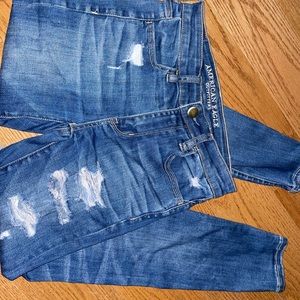 American Eagle Ripped Super Stretch X High Rise Jeggings